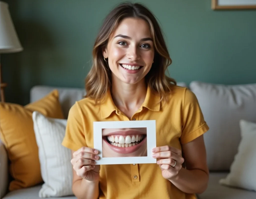 Resultat av tandblekning.